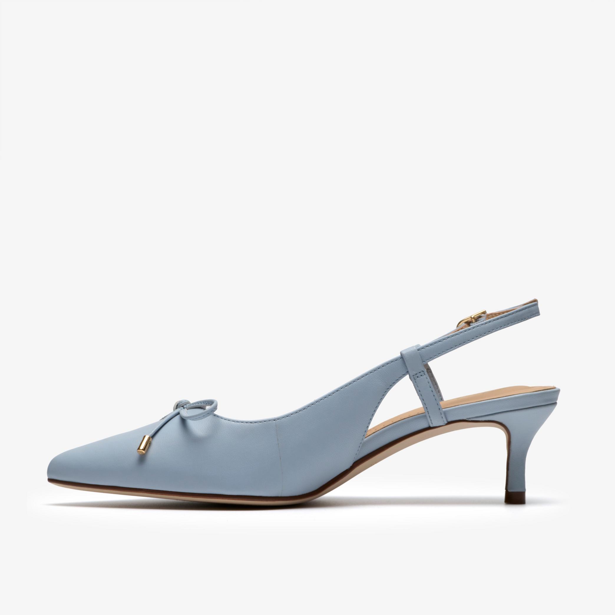 Zarey Bow Light Blue Leather