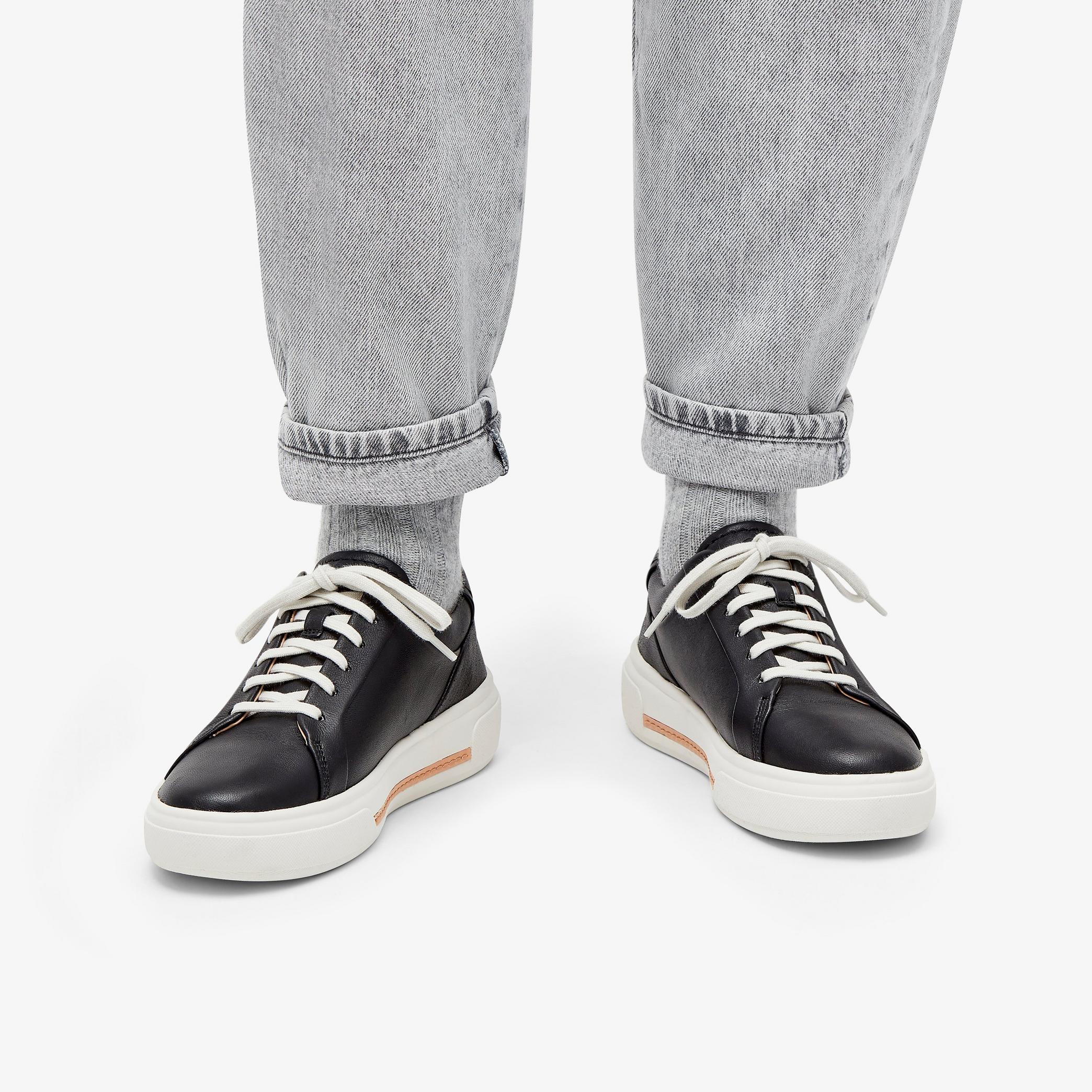 Hollyhock Walk Black Leather