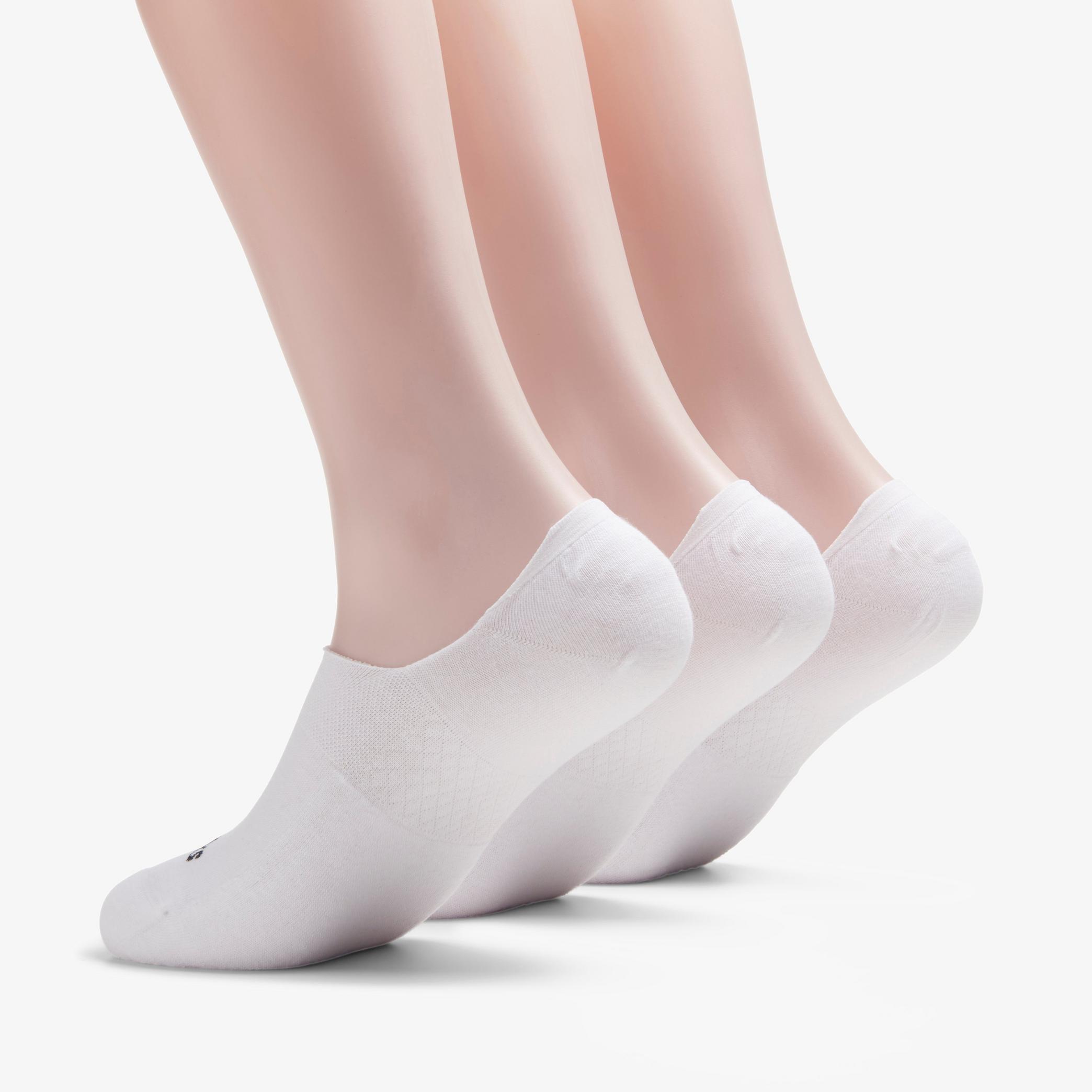 3 pack Solid Liner Sock White