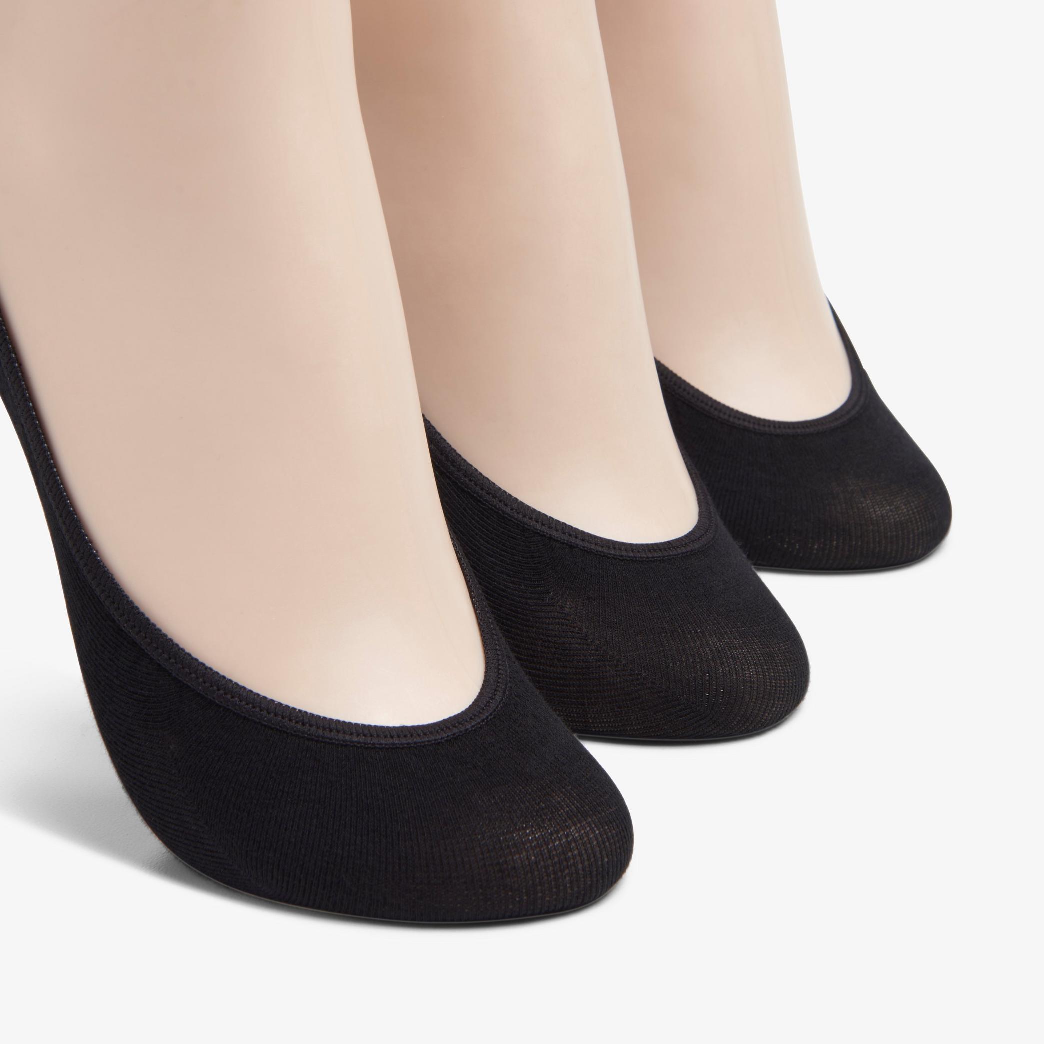 3 pack Solid Liner Sock Black Multicolour