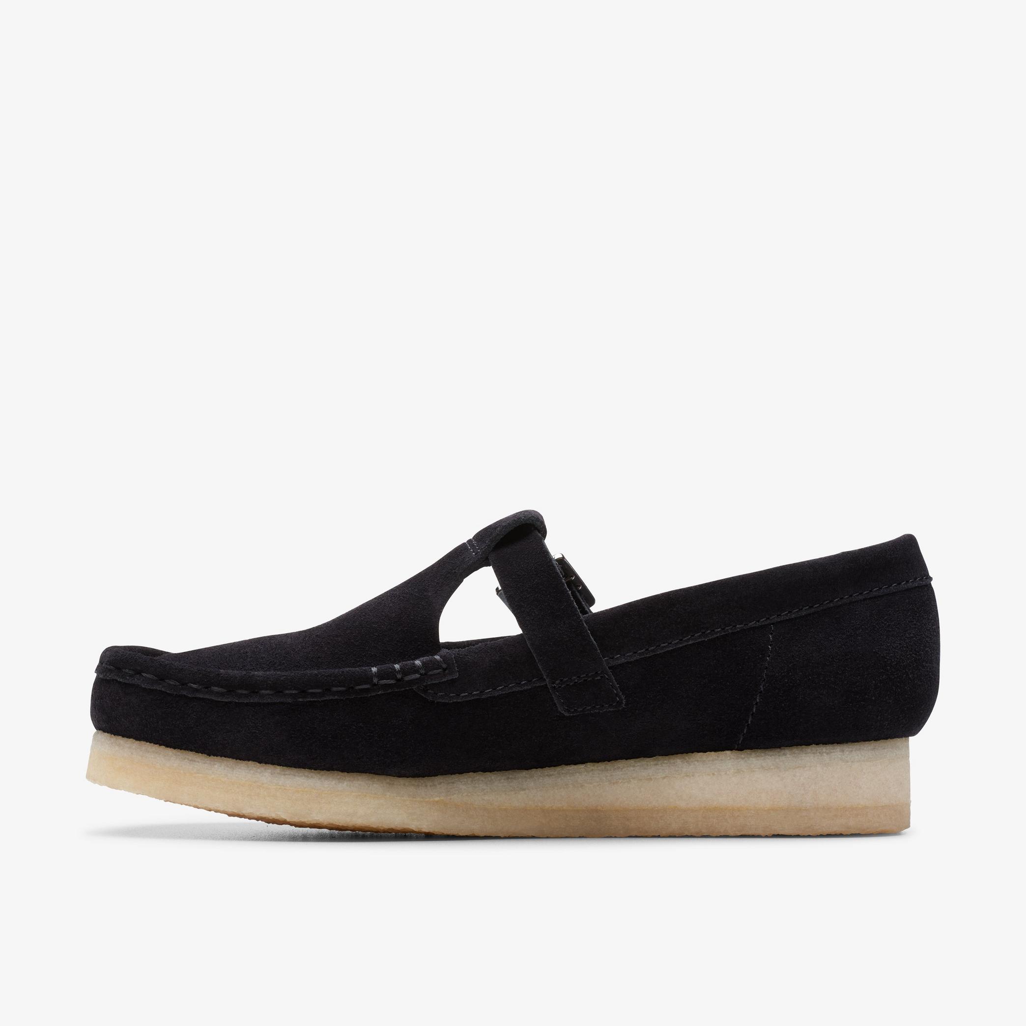 Wallabee T-Bar Black Suede