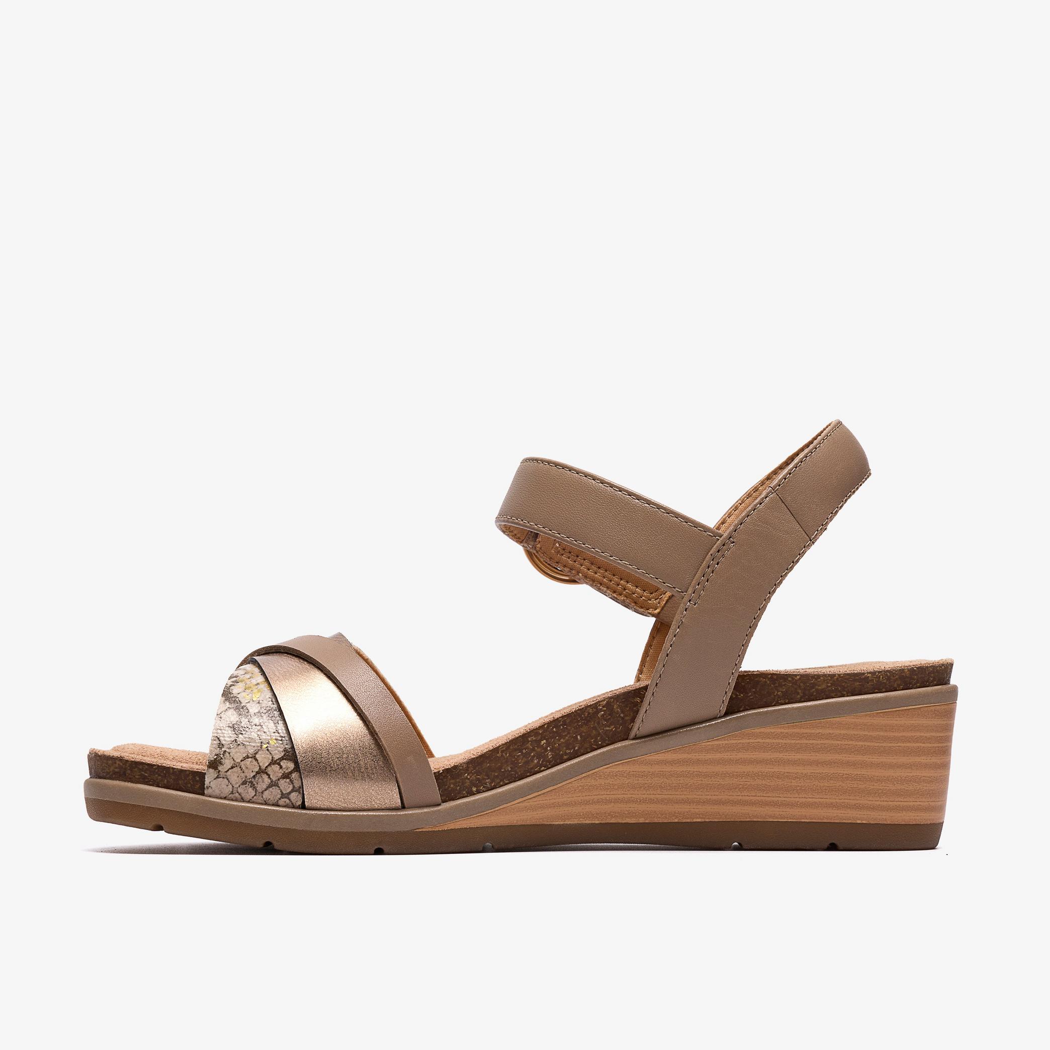 Kacha Twist Taupe Combination Leather