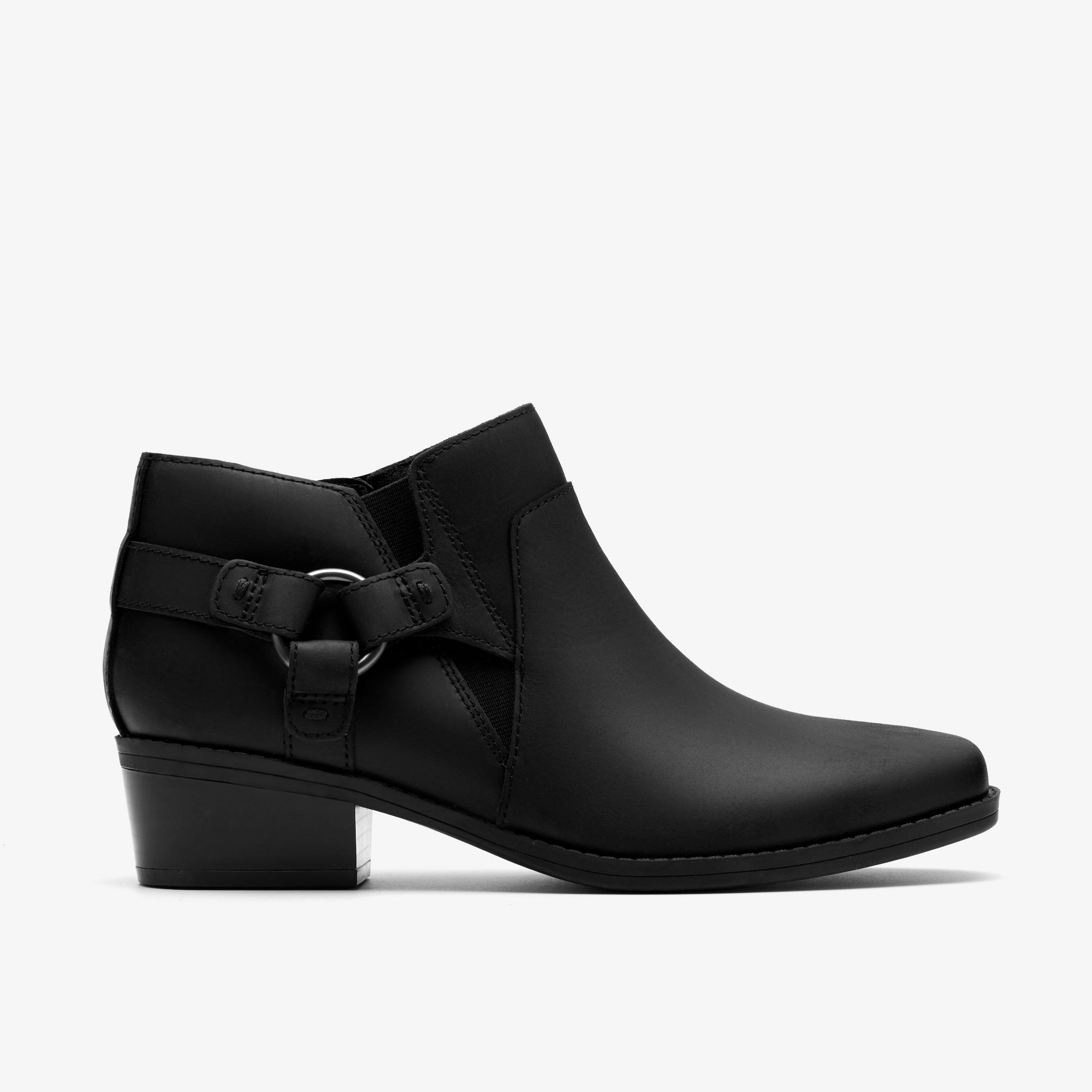 Danyelle Gema Black Oily Leather