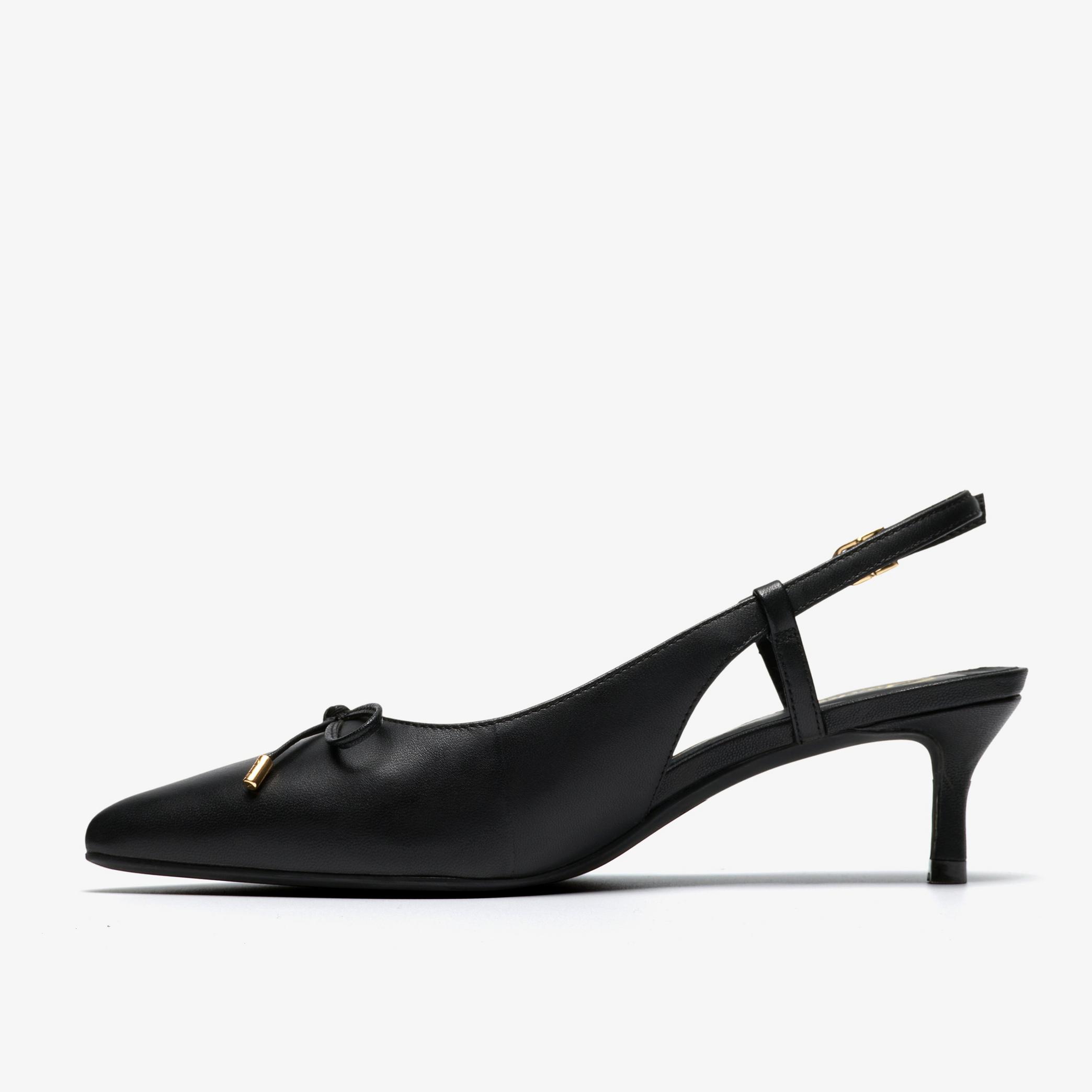 Zarey Bow Black Leather