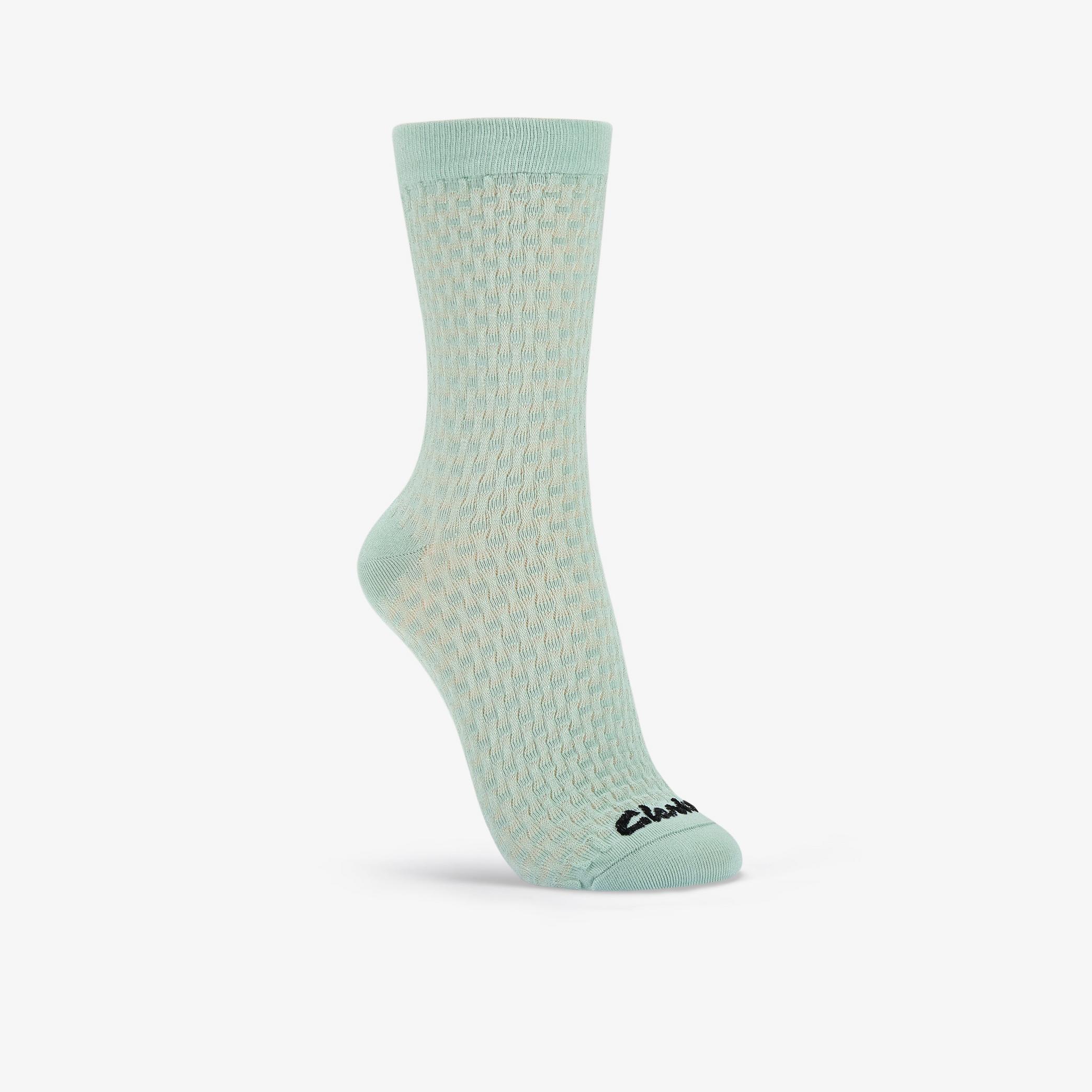 Basket Weave Crew Sock Sage