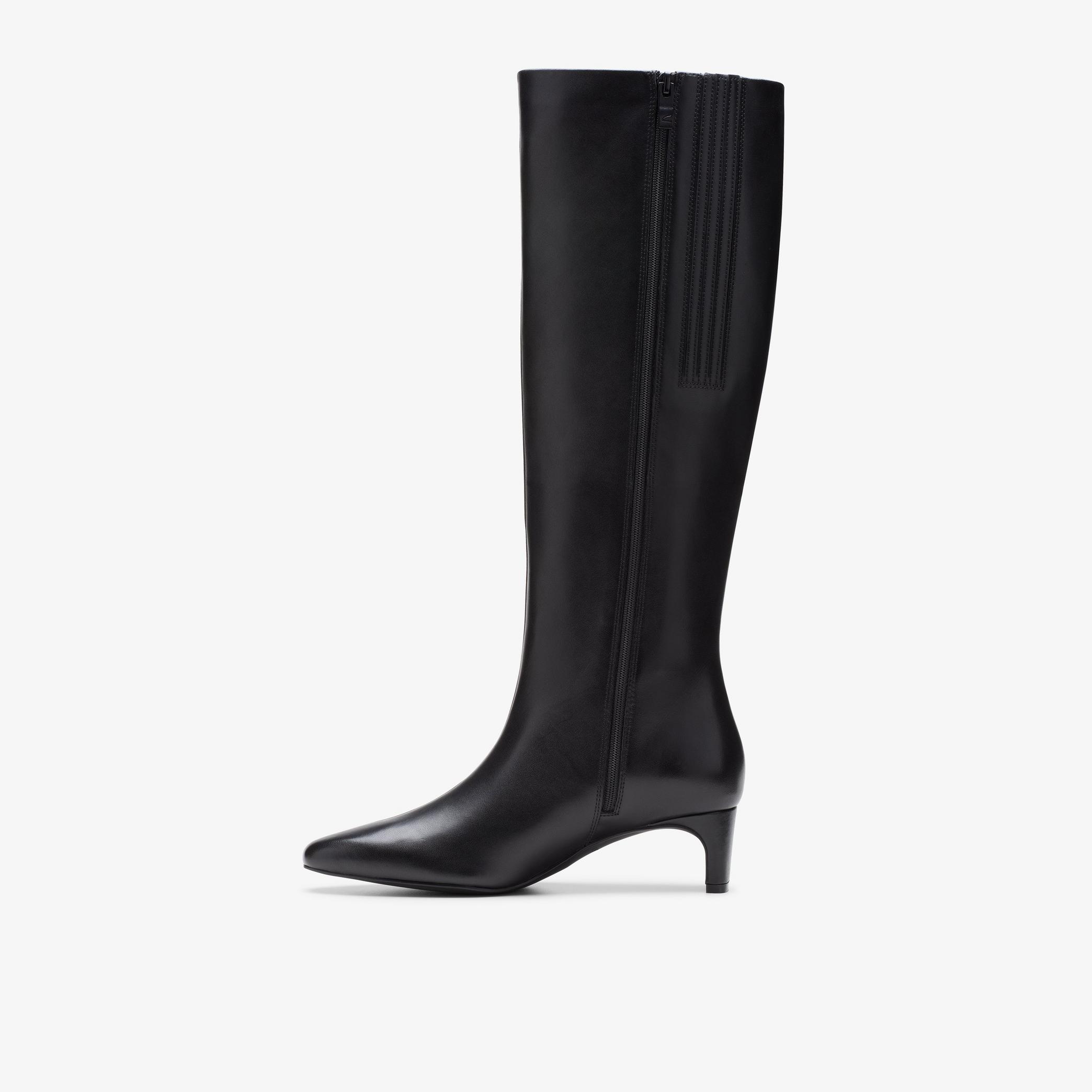 Edina Tall Black Leather