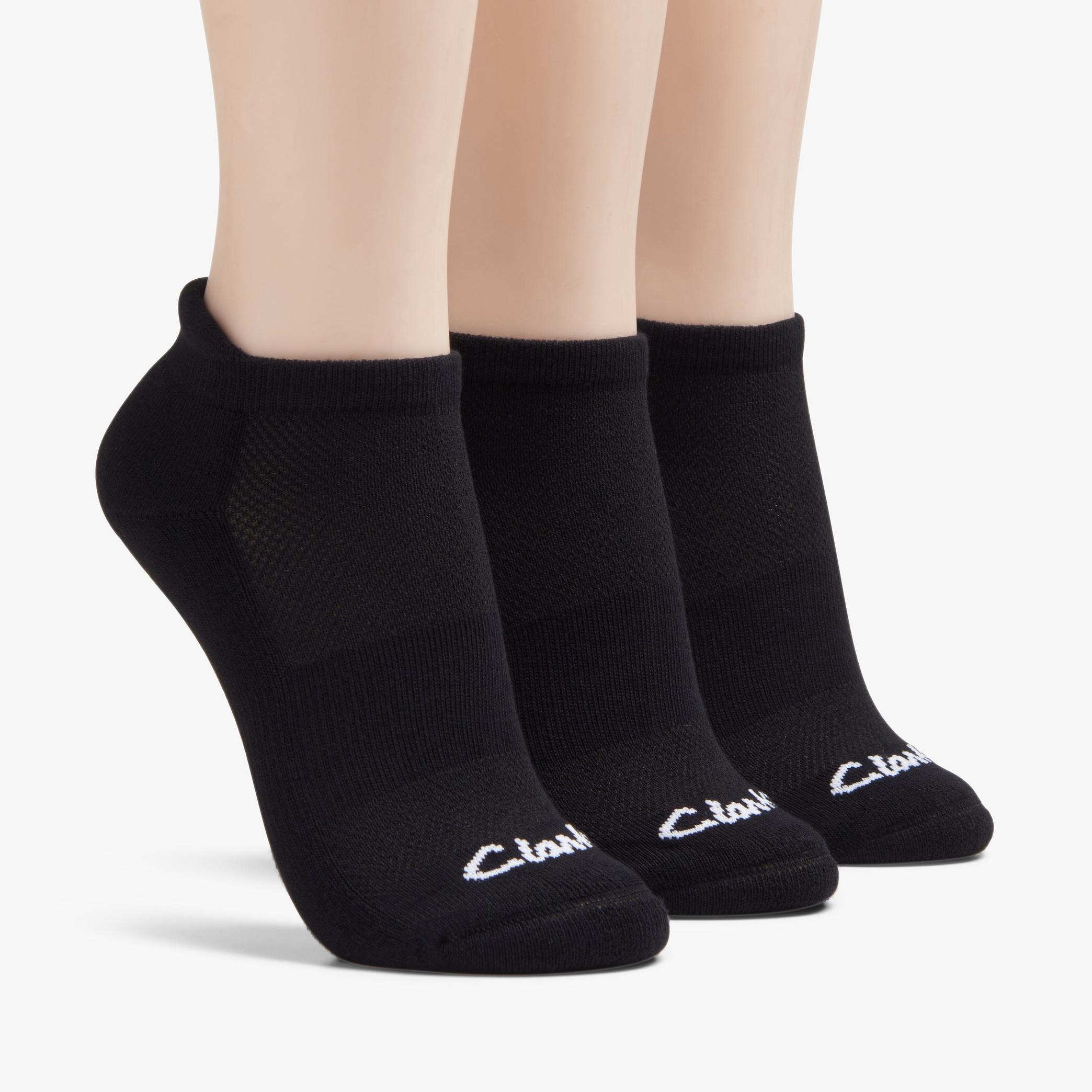3 Pack Solid Athletic Sock Black