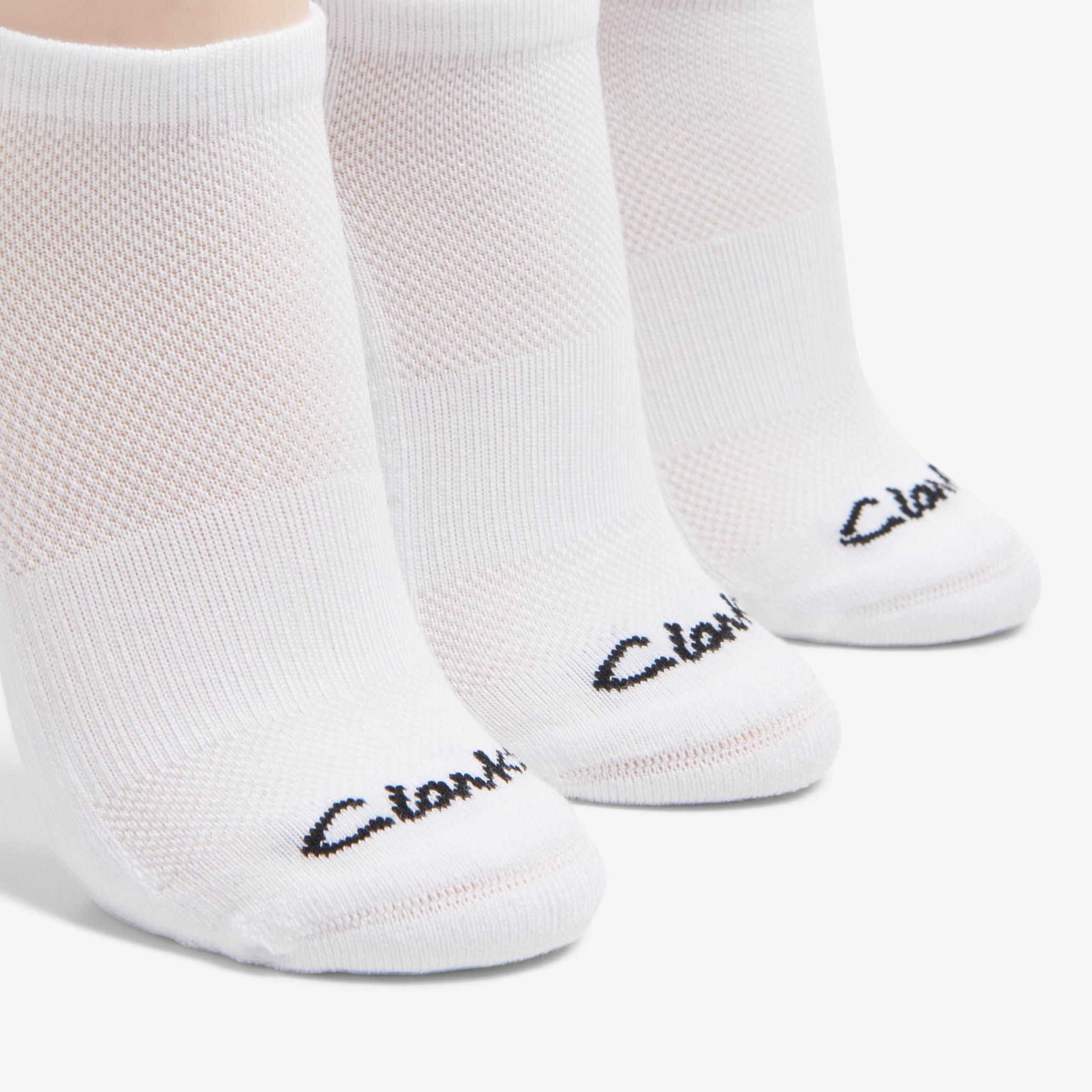 3 Pack Solid Athletic Sock White