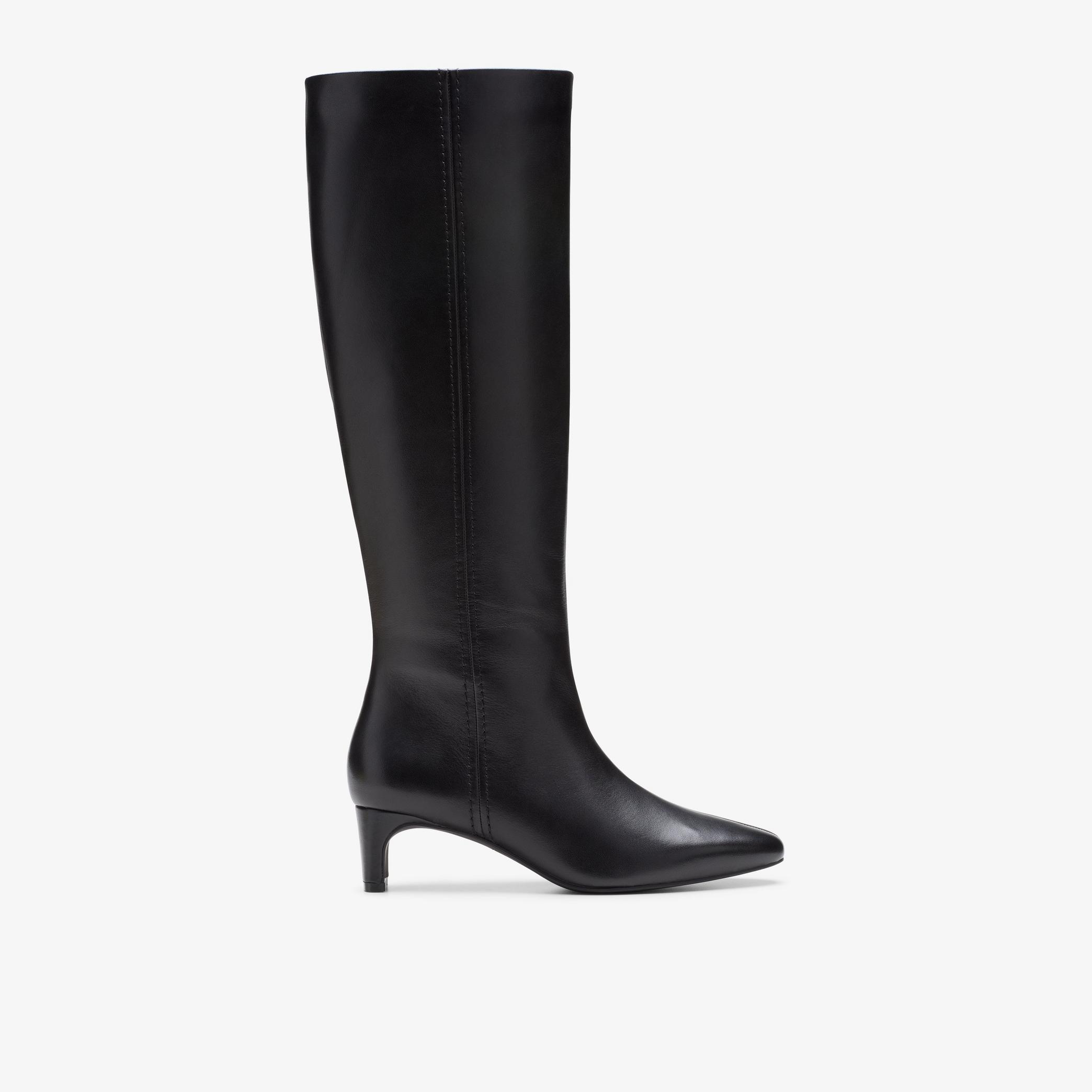 Edina Tall Black Leather