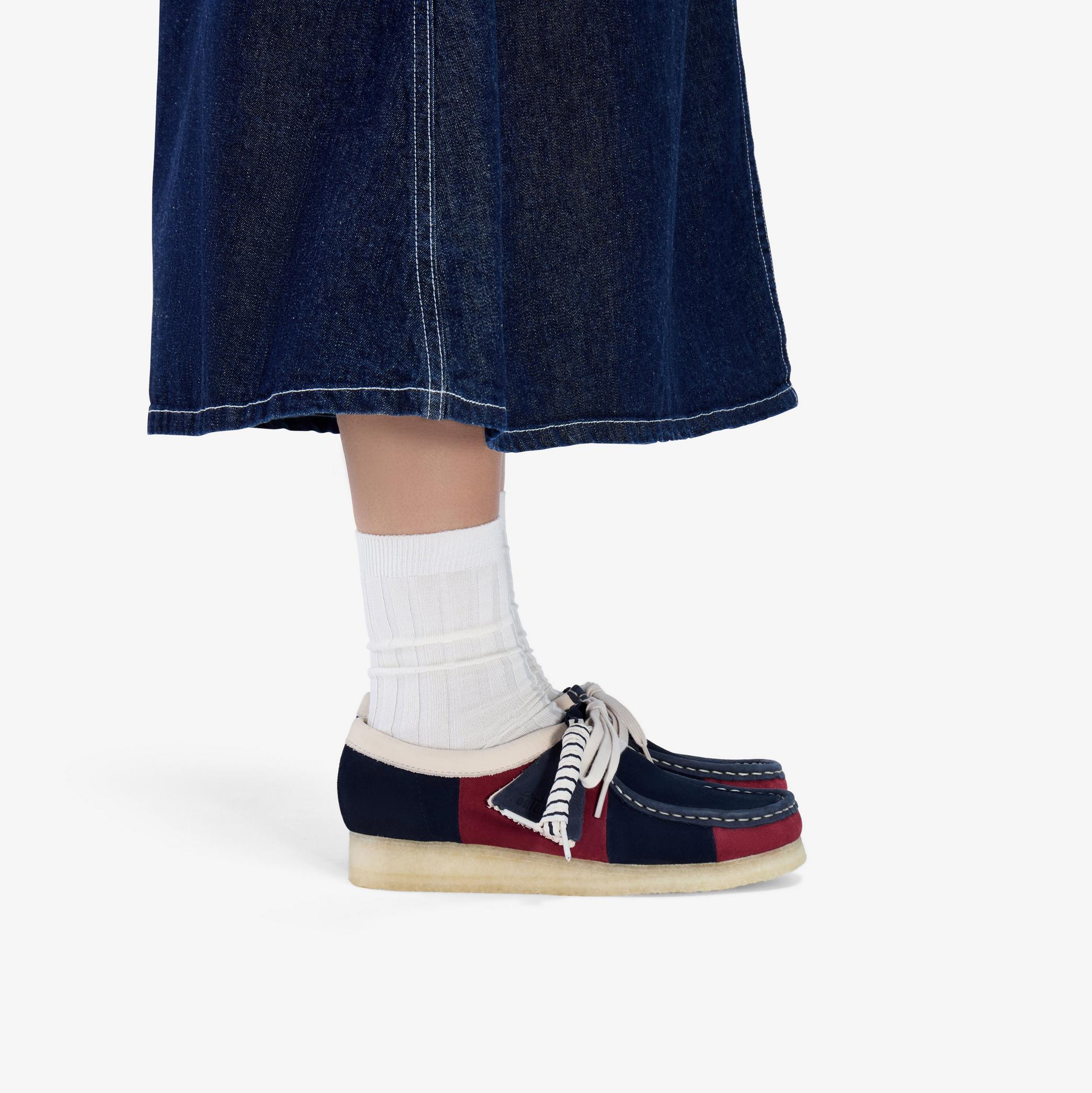 Wallabee Navy Stripe