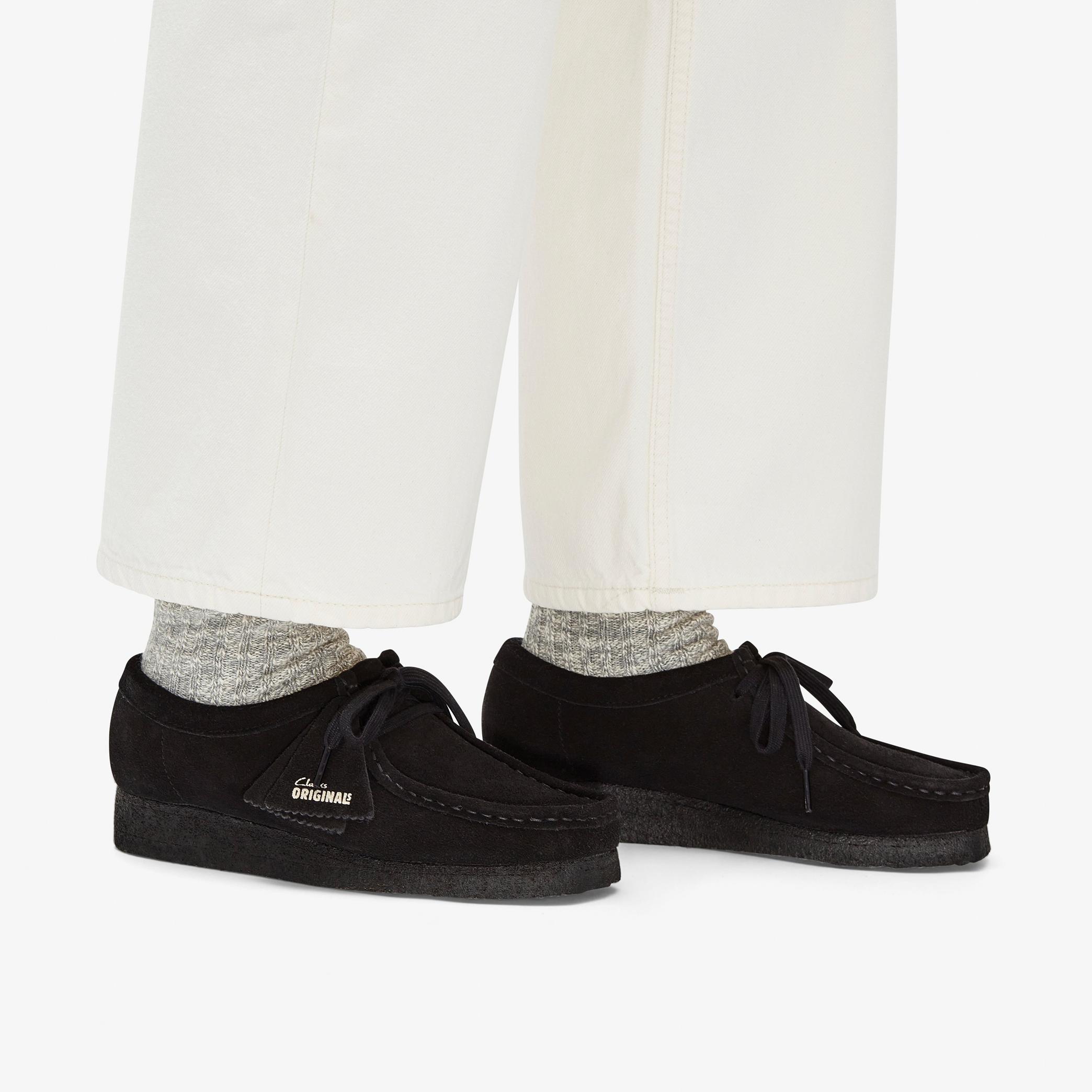 Wallabee Black Suede