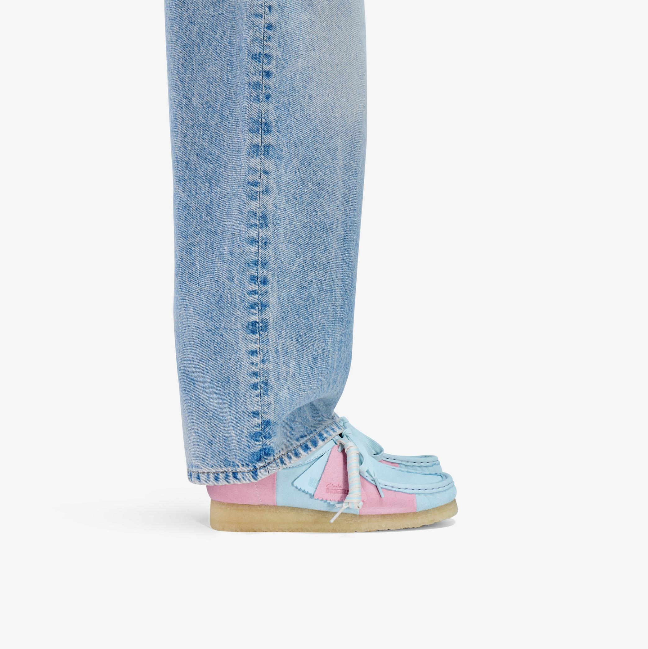 Wallabee Pale Blue Stripe