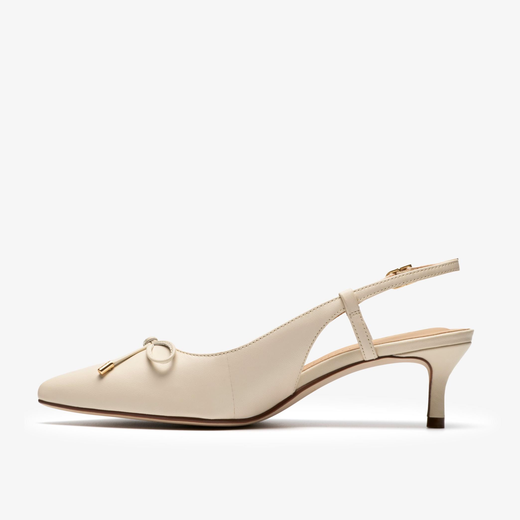 Zarey Bow Cream Leather