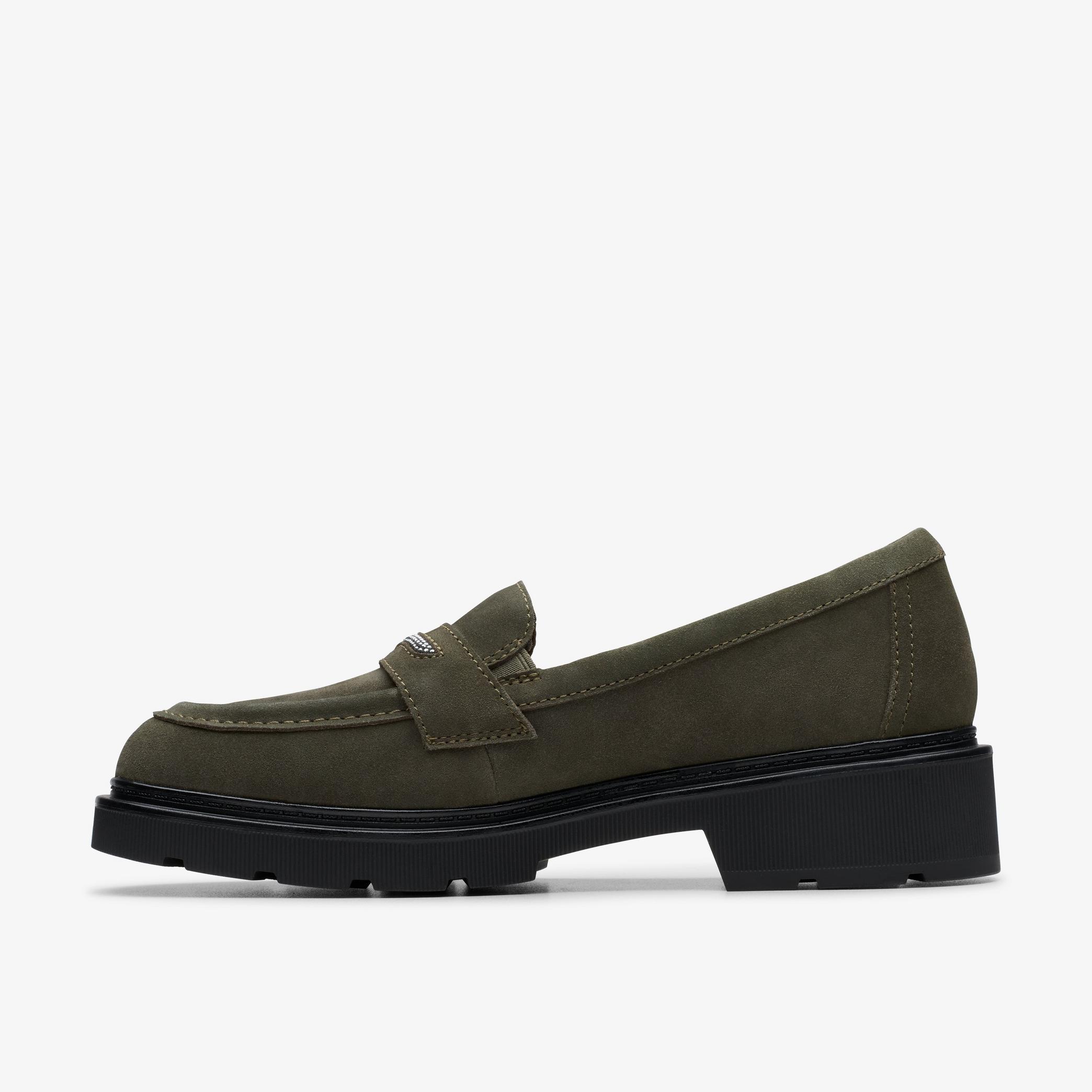 Lauryl Step Dark Olive Suede