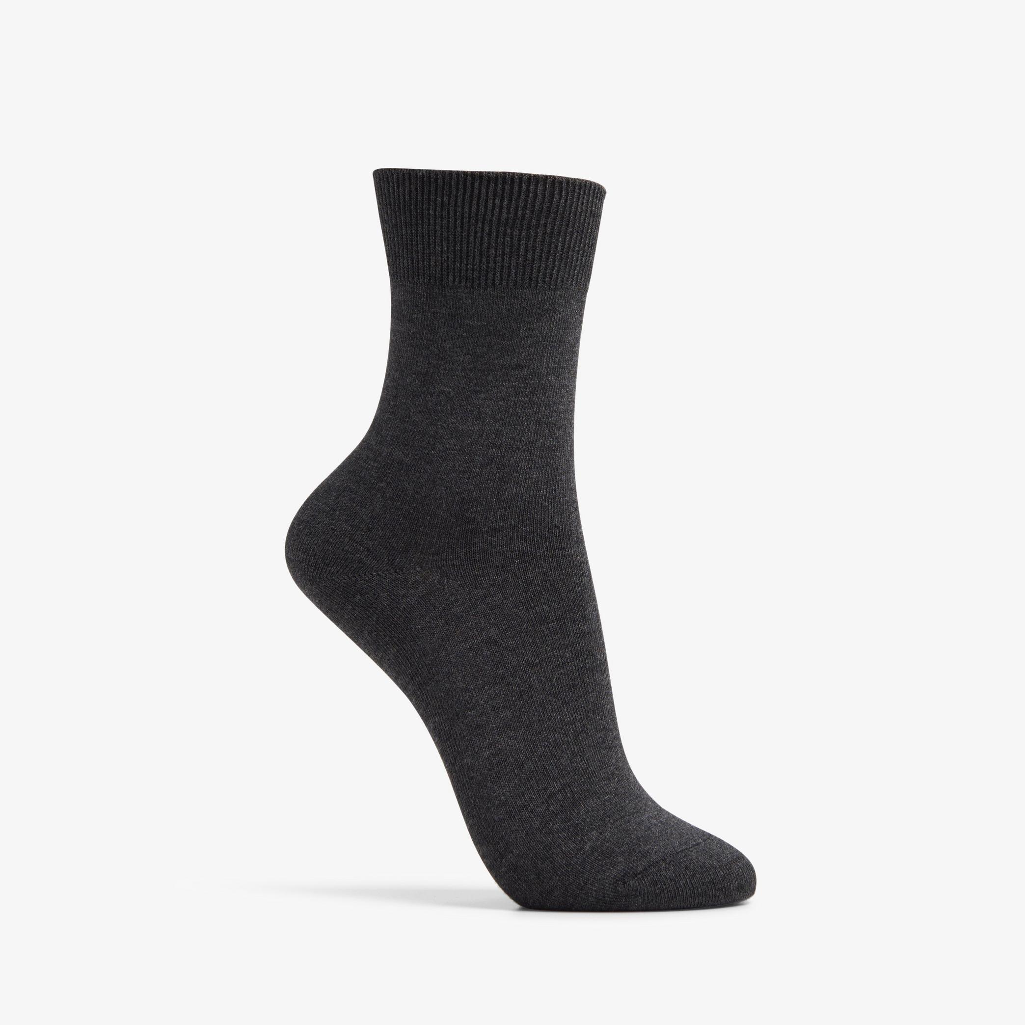 Solid Dress Crew Sock Charcoal