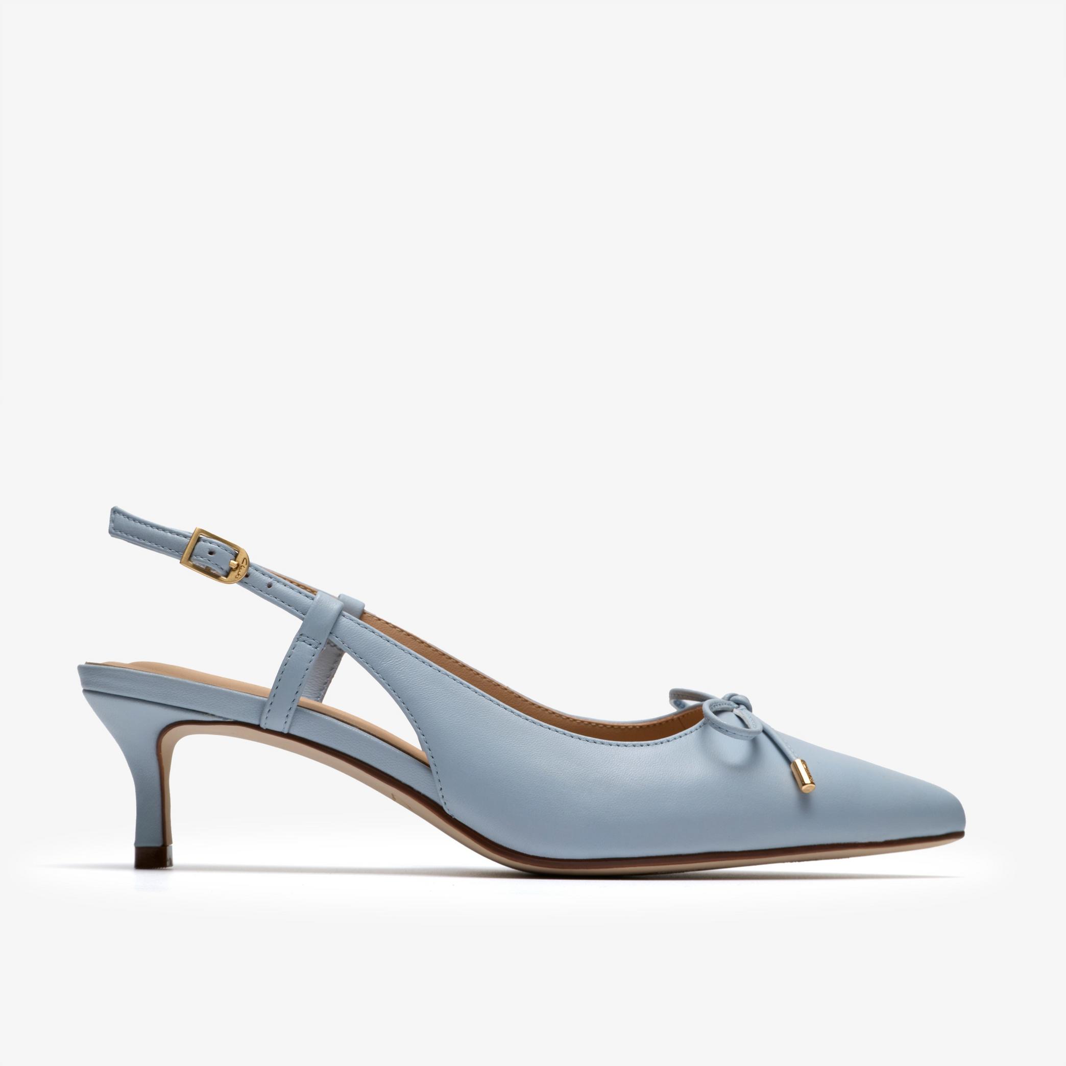 Zarey Bow Light Blue Leather