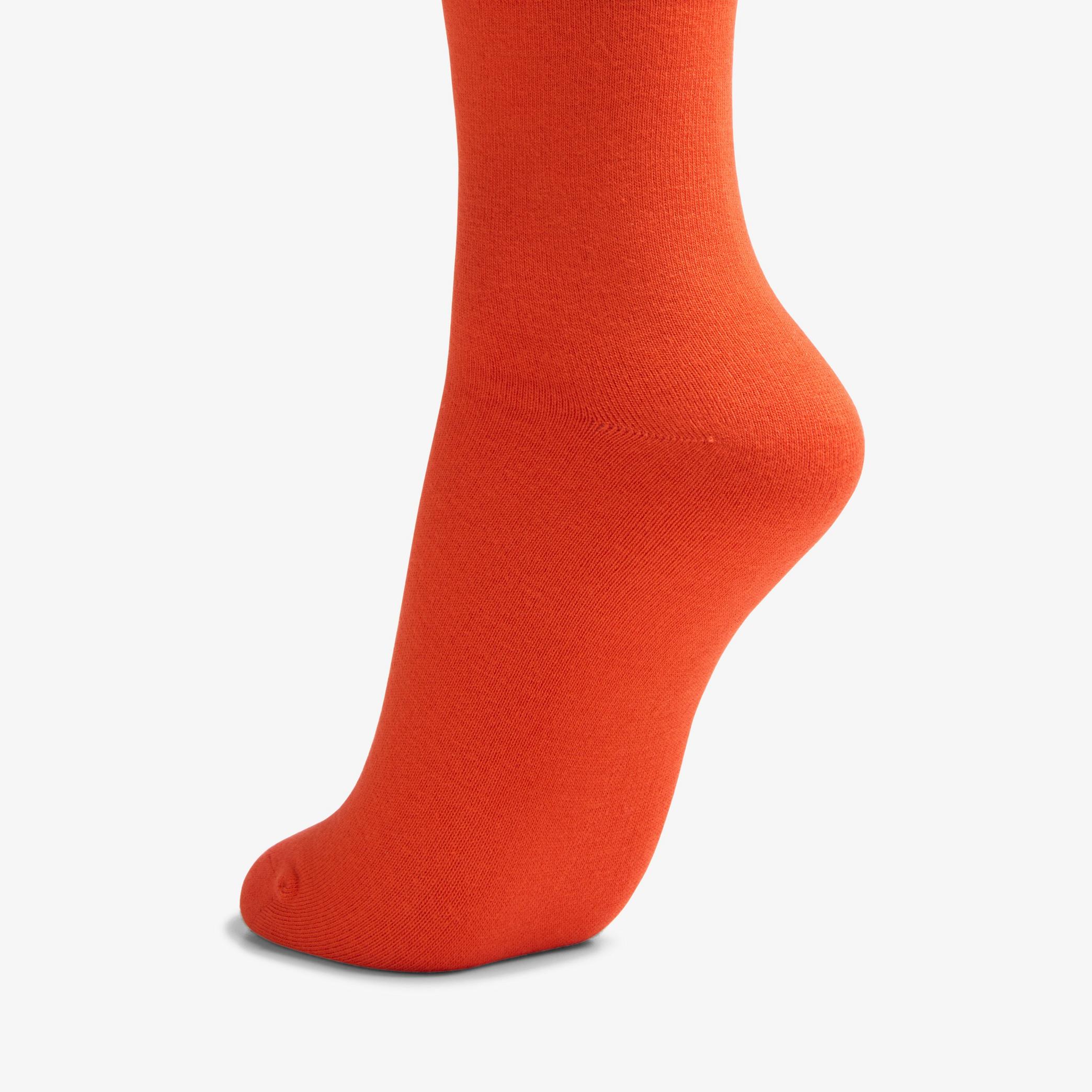 Solid Dress Crew Sock Orange