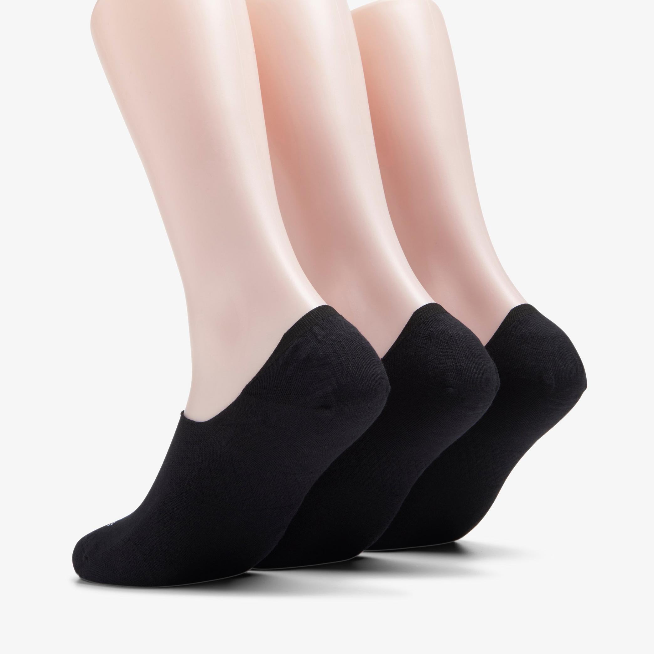 3 pack Solid Liner Sock Black