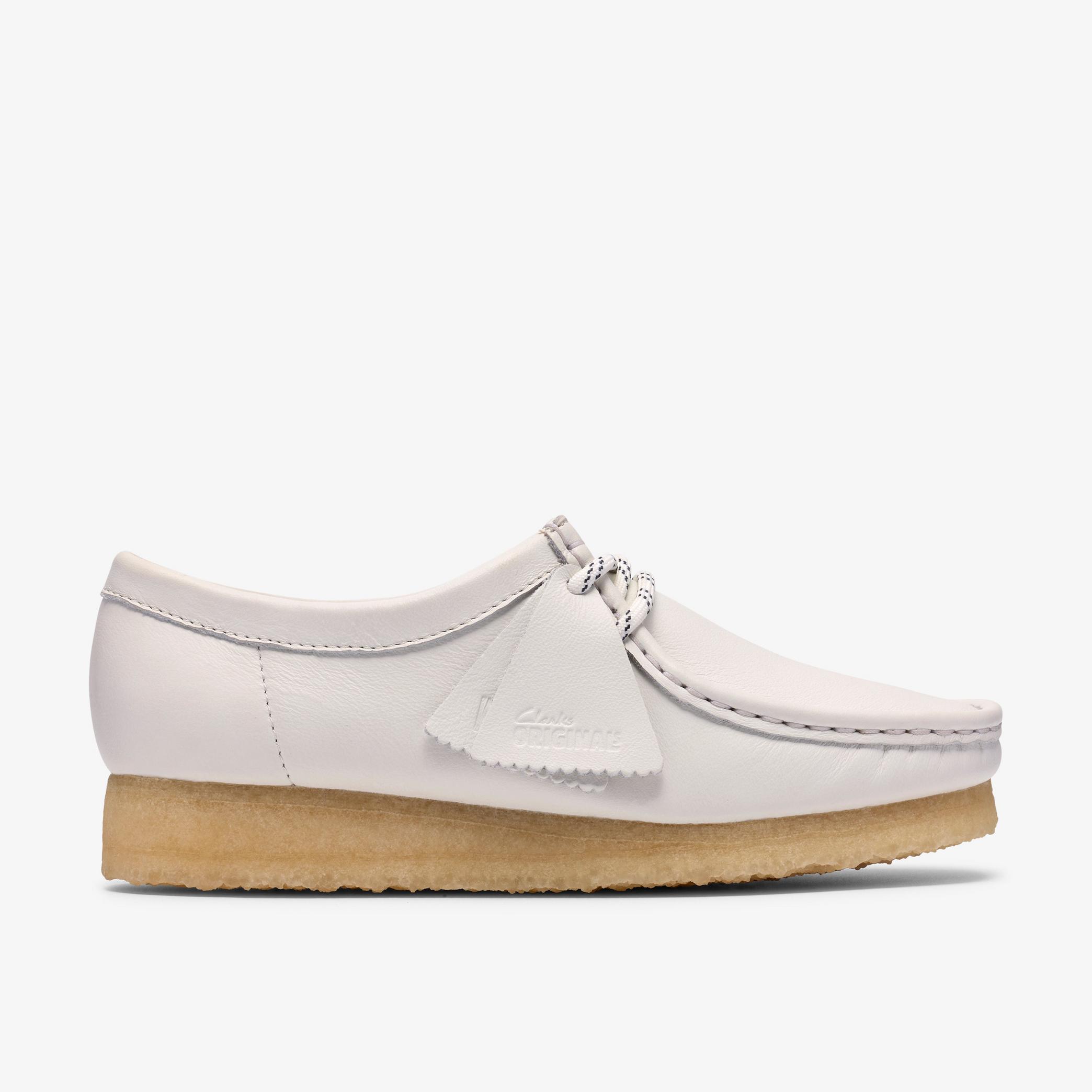 Wallabee White Grain Leather