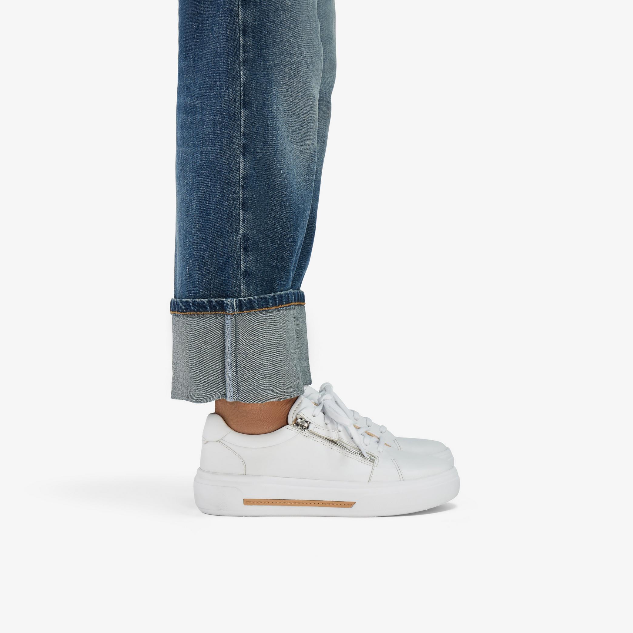 Hollyrose Zip White Leather