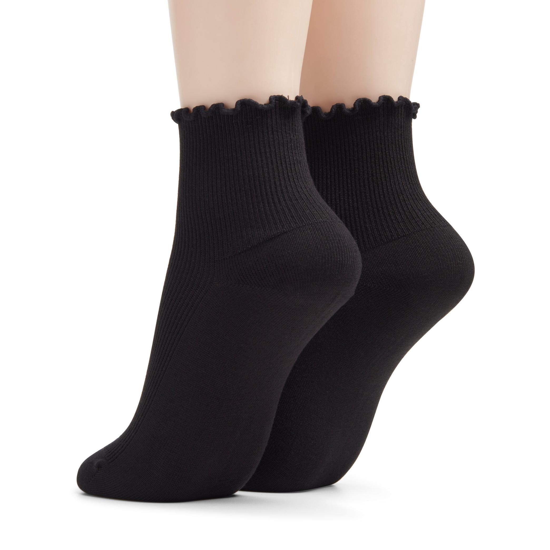 2 Pack Rosewelt Crew Sock Black/Black