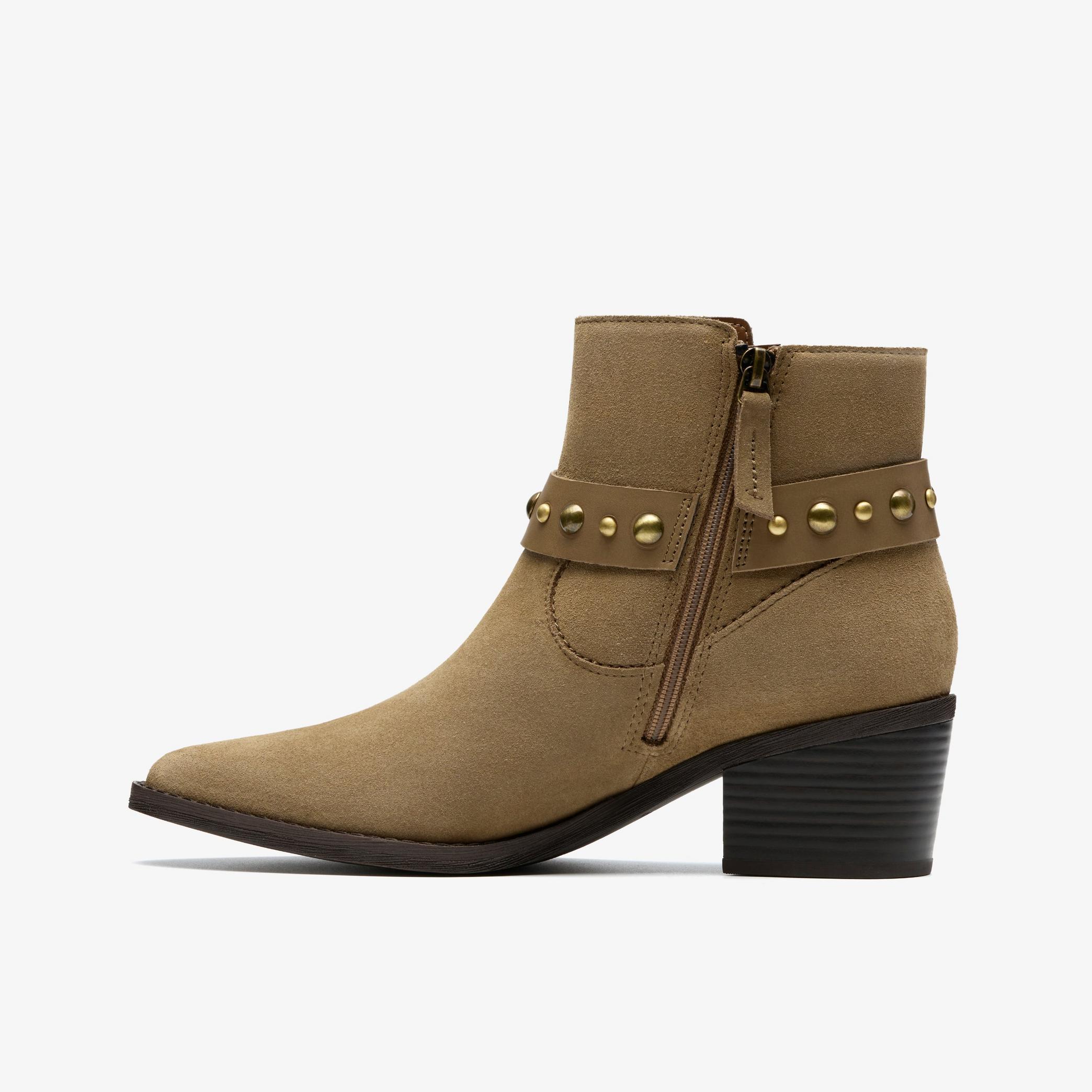 Morzine Buckle Dark Sand Suede