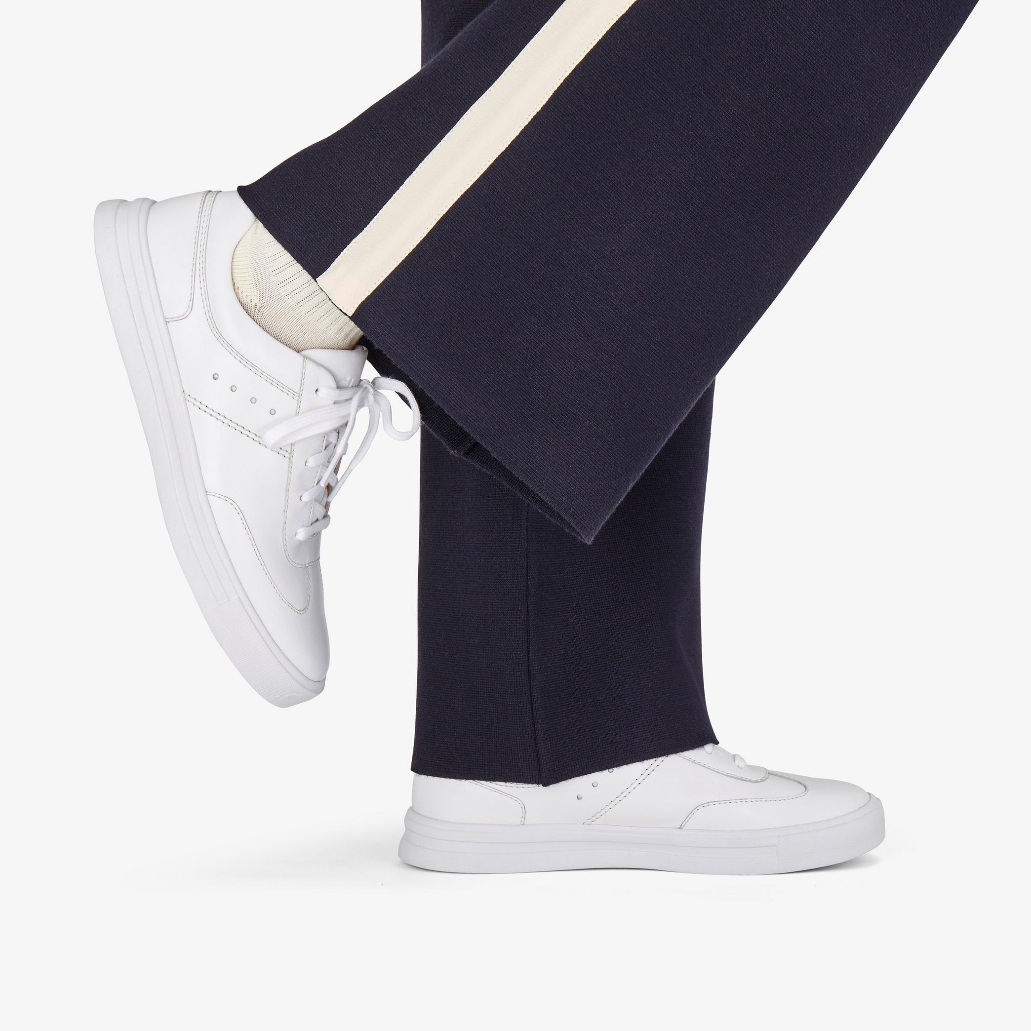 Makea Court White Leather