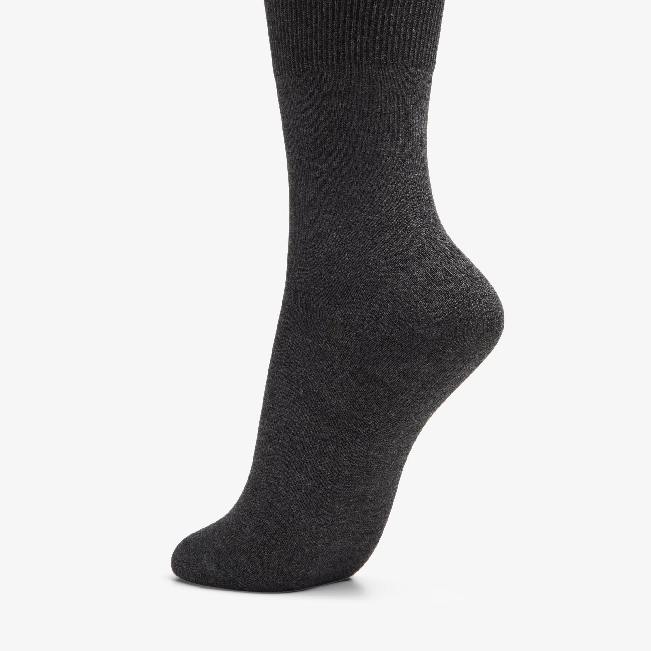 Solid Dress Crew Sock Charcoal
