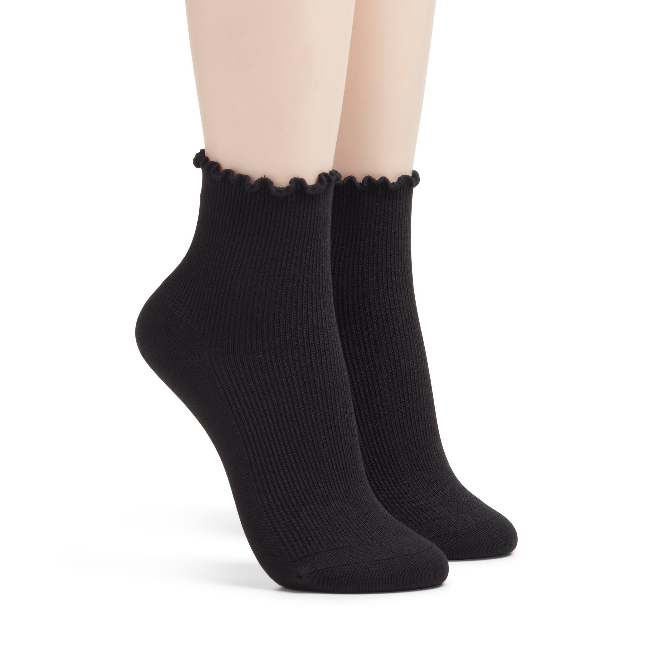 2 Pack Rosewelt Crew Sock Black/Black